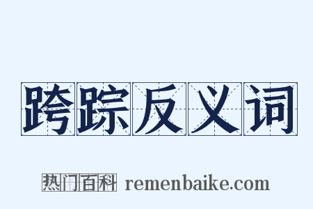 跨踪反义词是什么意思的图片